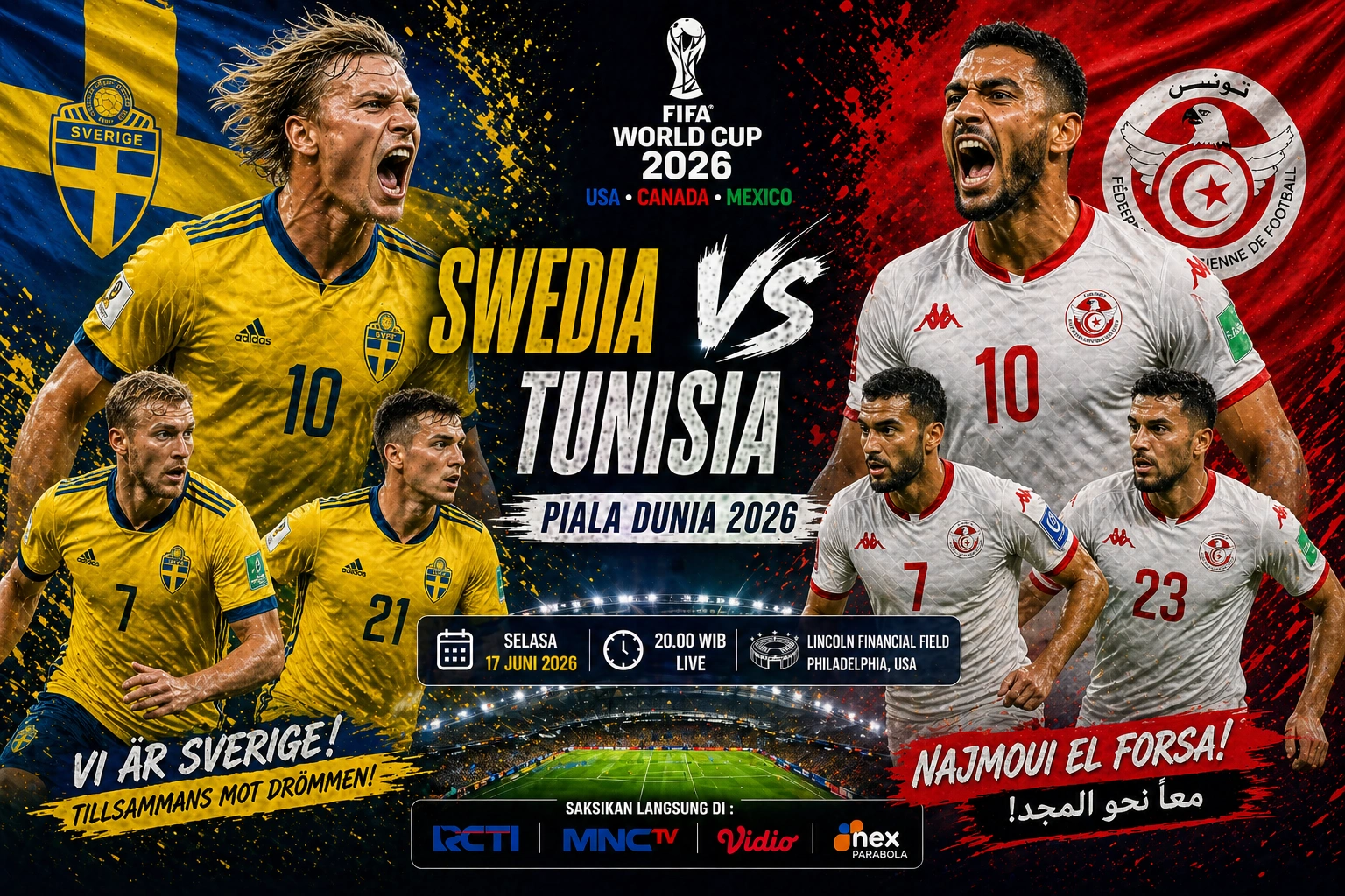 Prediksi Skor Swedia vs Tunisia di Piala Dunia 2026: Analisis Lengkap, Pemain Kunci & Siapa yang Bakal Menang?