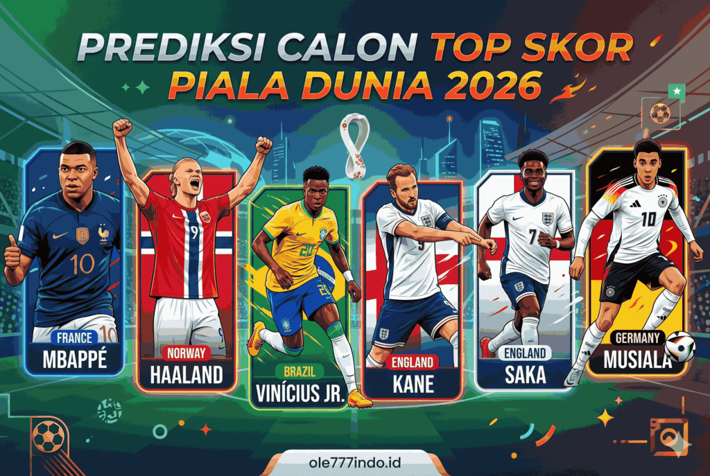 Prediksi Calon Top Skor Piala Dunia 2026 dari Mbappé hingga Haaland