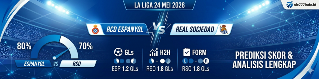 Prediksi Espanyol vs Real Sociedad 24 Mei 2026, Duel Penutup Penuh Gengsi