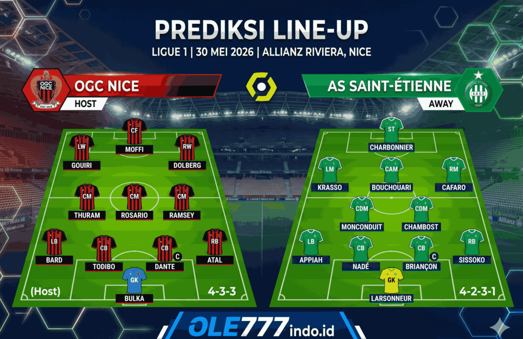 Prediksi Nice vs St. Etienne 30 Mei 2026: Duel Sengit Ligue 1