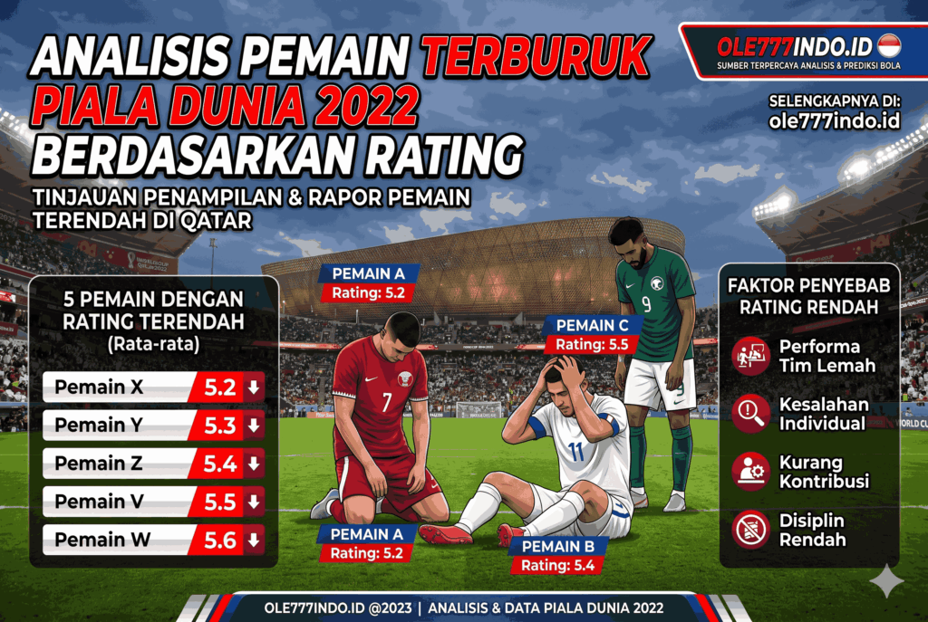 Analisis Pemain Terburuk Piala Dunia 2022 Berdasarkan Rating