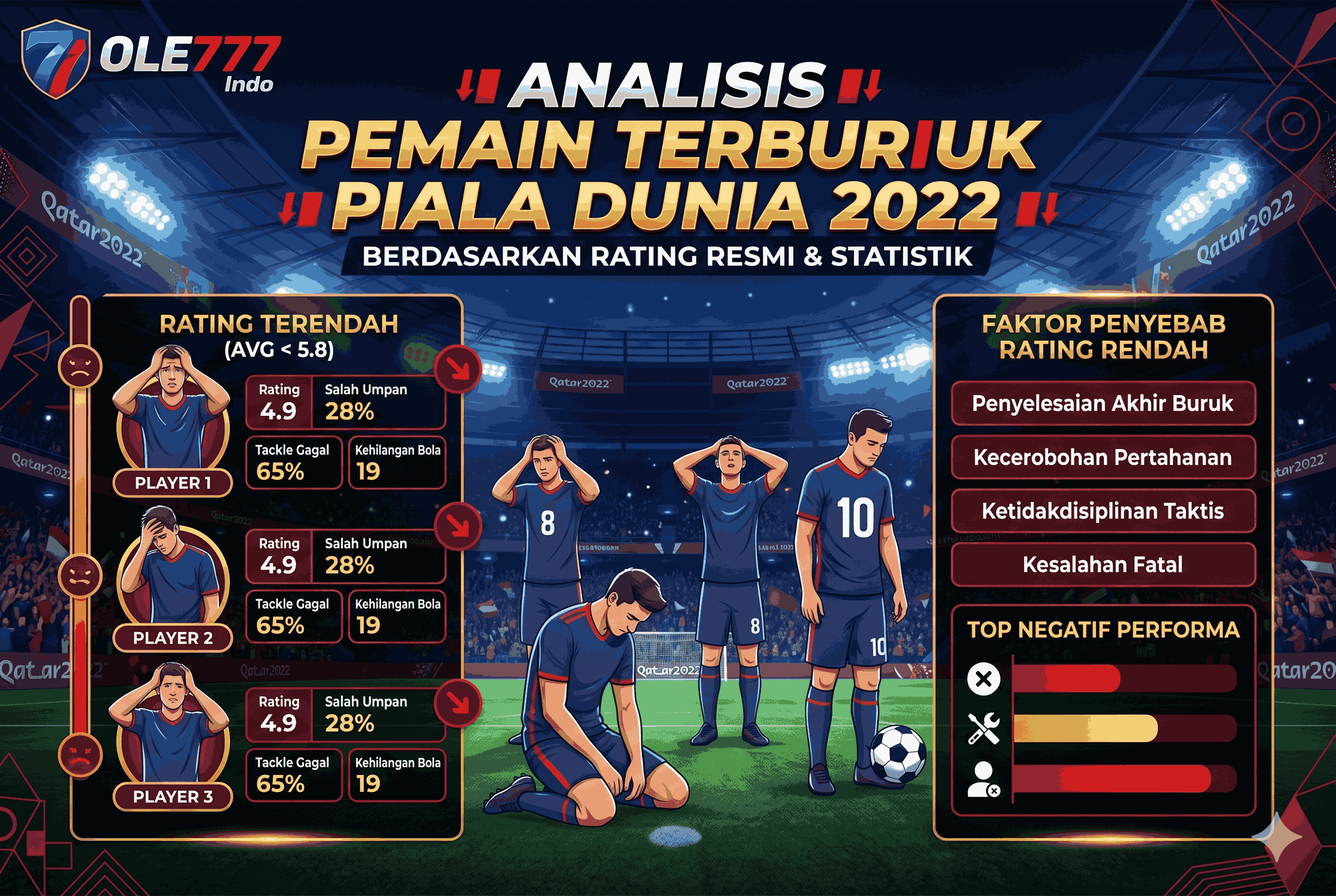 Analisis Pemain Terburuk Piala Dunia 2022 Berdasarkan Rating