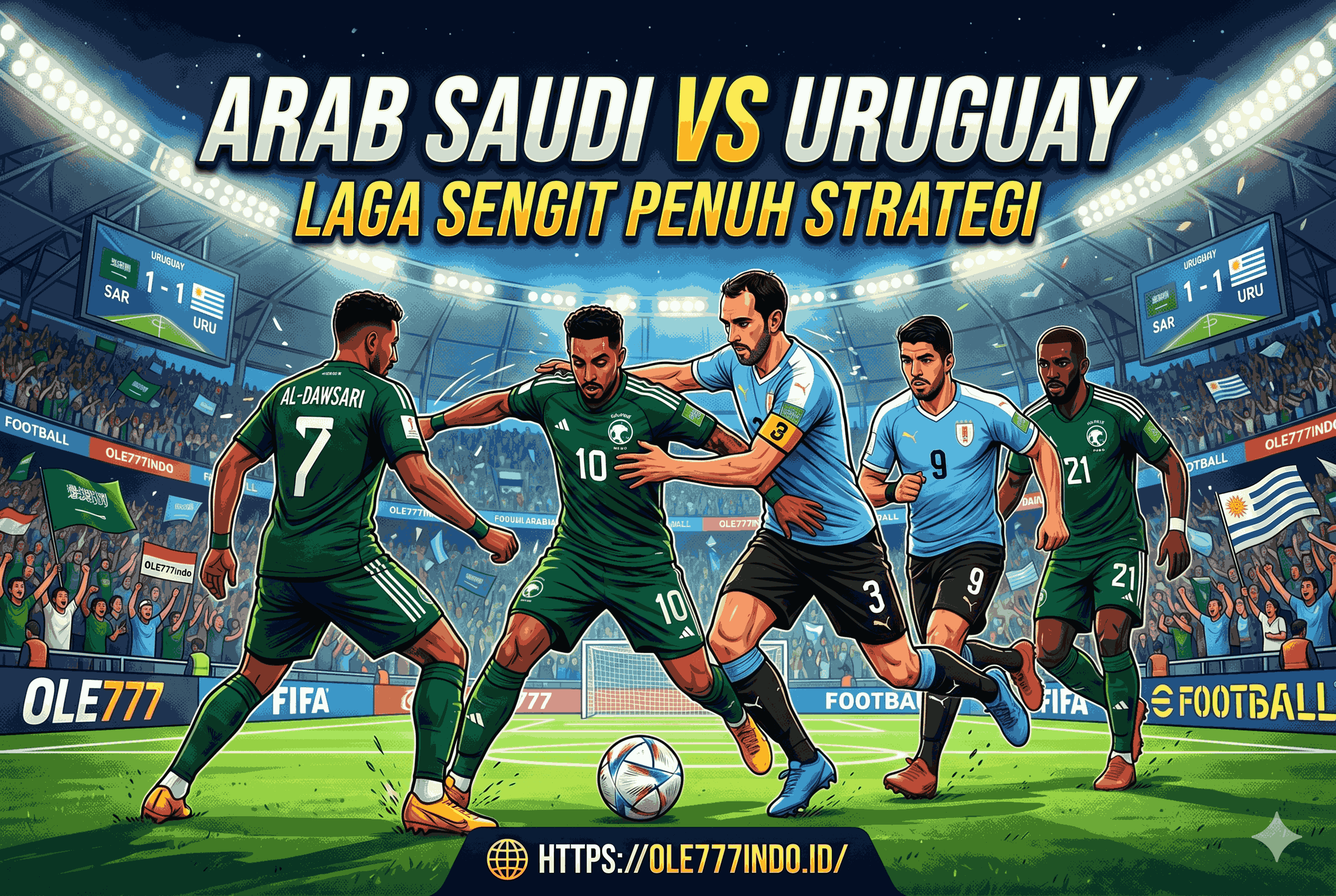Arab Saudi vs Uruguay: Laga Sengit Penuh Strategi