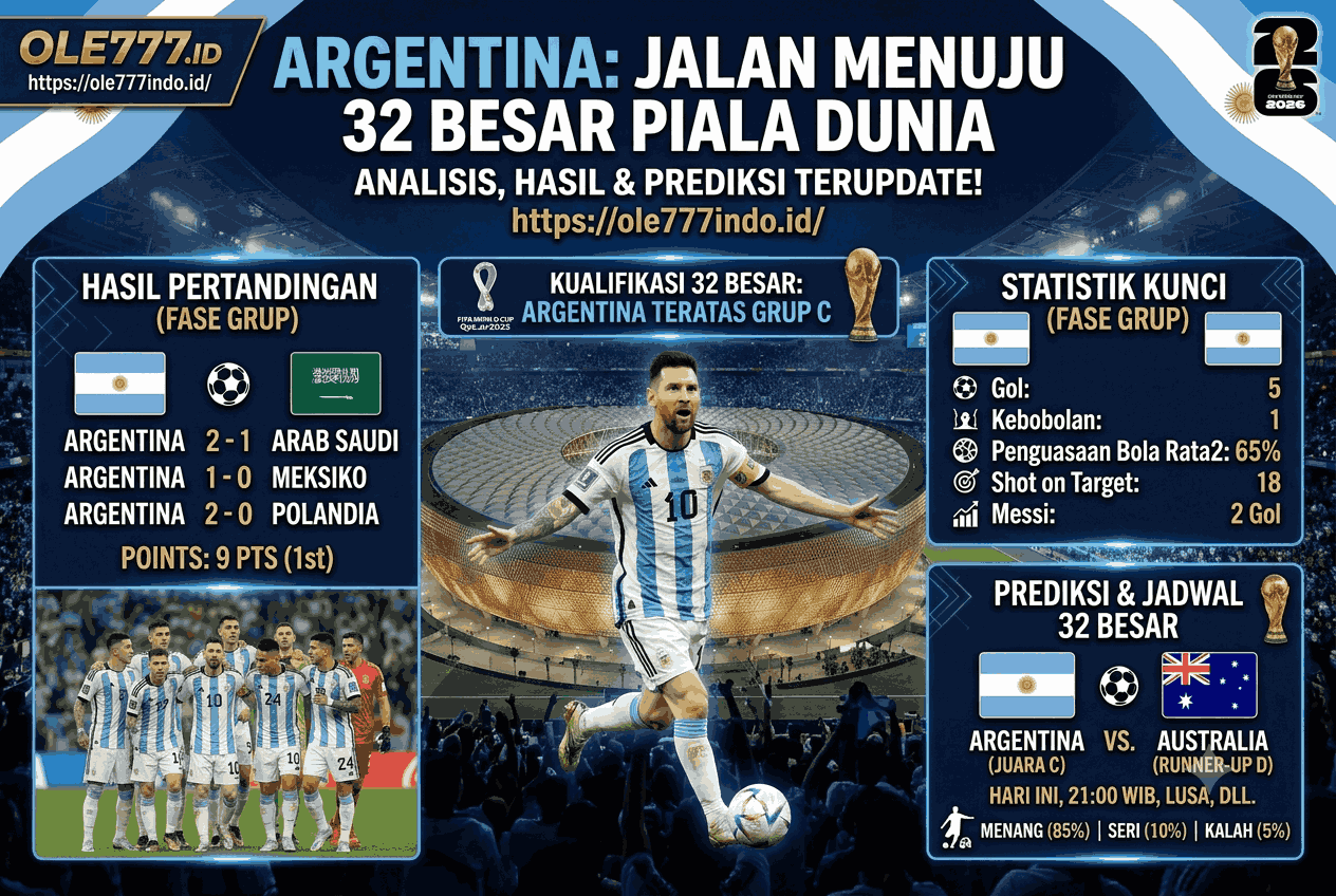 Argentina 32 Besar Piala Dunia: Hasil, Statistik, dan Prediksi