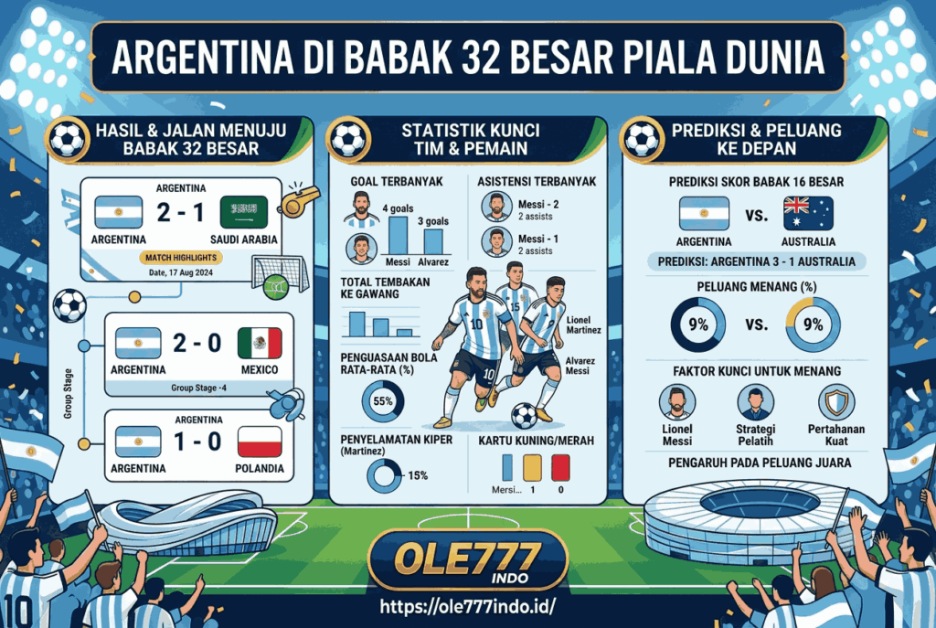 Argentina 32 Besar Piala Dunia: Hasil, Statistik, dan Prediksi
