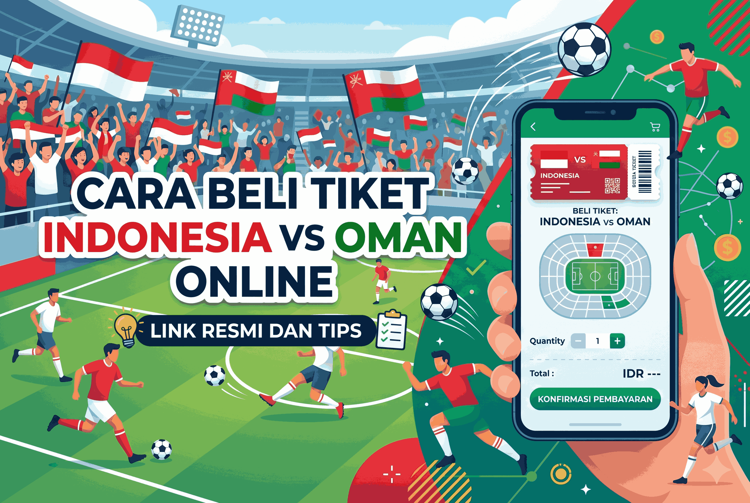 Cara Beli Tiket Indonesia vs Oman Online, Link Resmi dan Tips