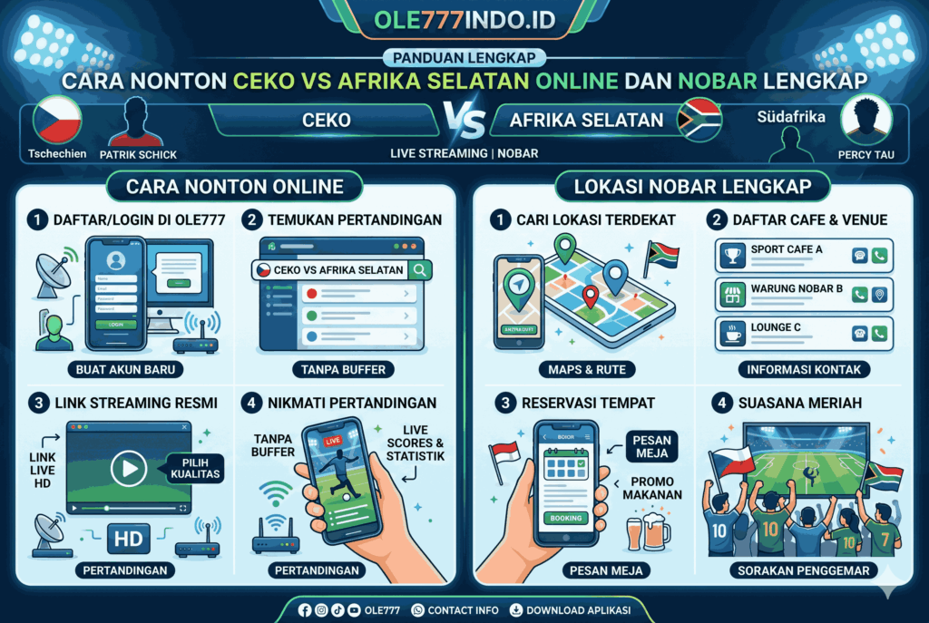 Cara Nonton Ceko vs Afrika Selatan Online dan Nobar Lengkap