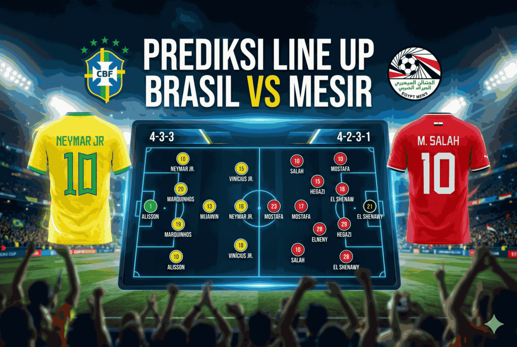 Duel Sengit! Brasil vs Mesir Siap Bikin Kejutan