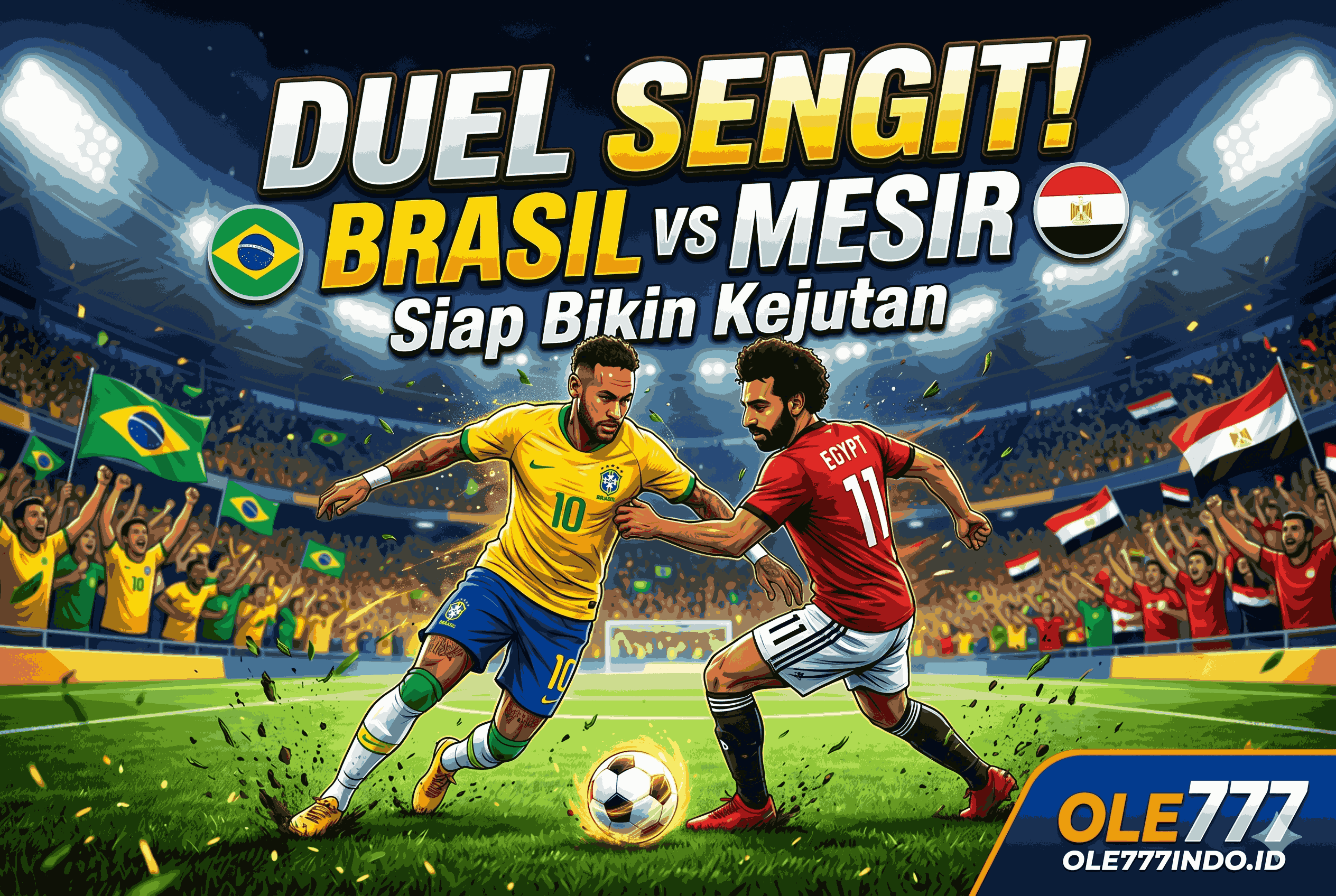 Duel Sengit! Brasil vs Mesir Siap Bikin Kejutan