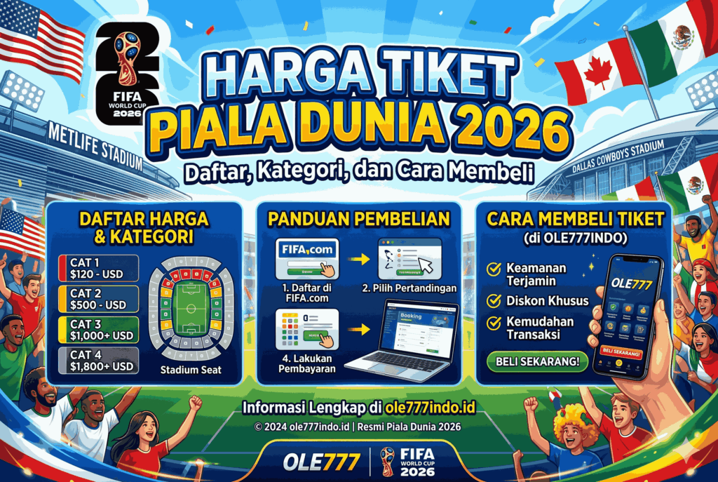 Harga Tiket Piala Dunia 2026: Daftar, Kategori, dan Cara Membeli