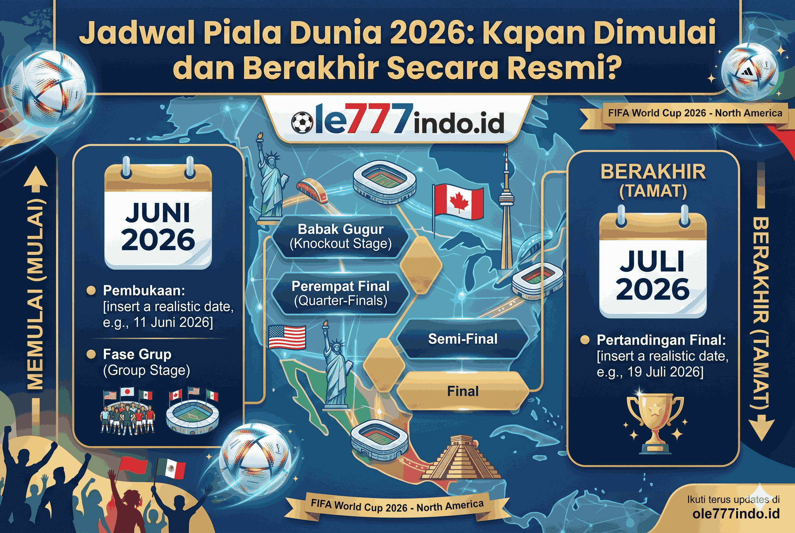 Jadwal Piala Dunia 2026: Kapan Dimulai dan Berakhir Secara Resmi?