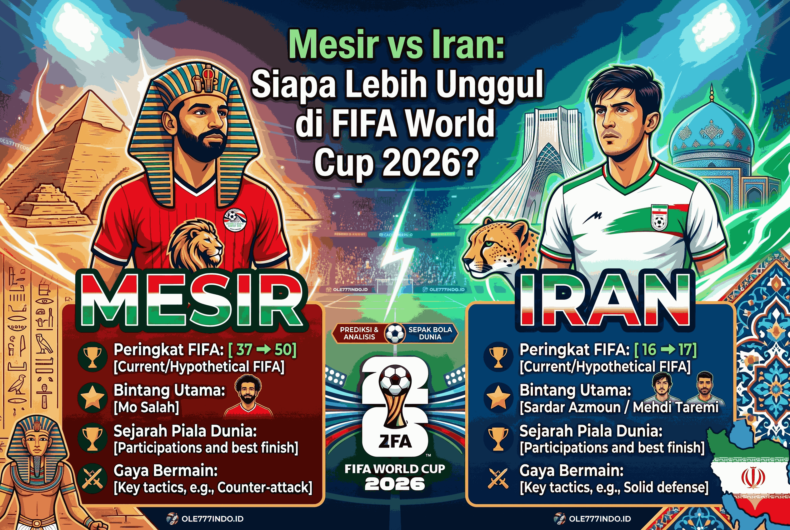 Mesir vs Iran: Siapa Lebih Unggul di FIFA World Cup 2026?