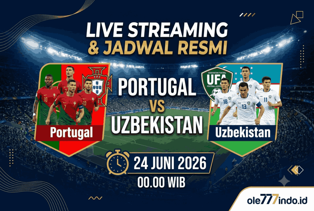 Nonton Portugal vs Uzbekistan: Live Streaming dan Jadwal Resmi