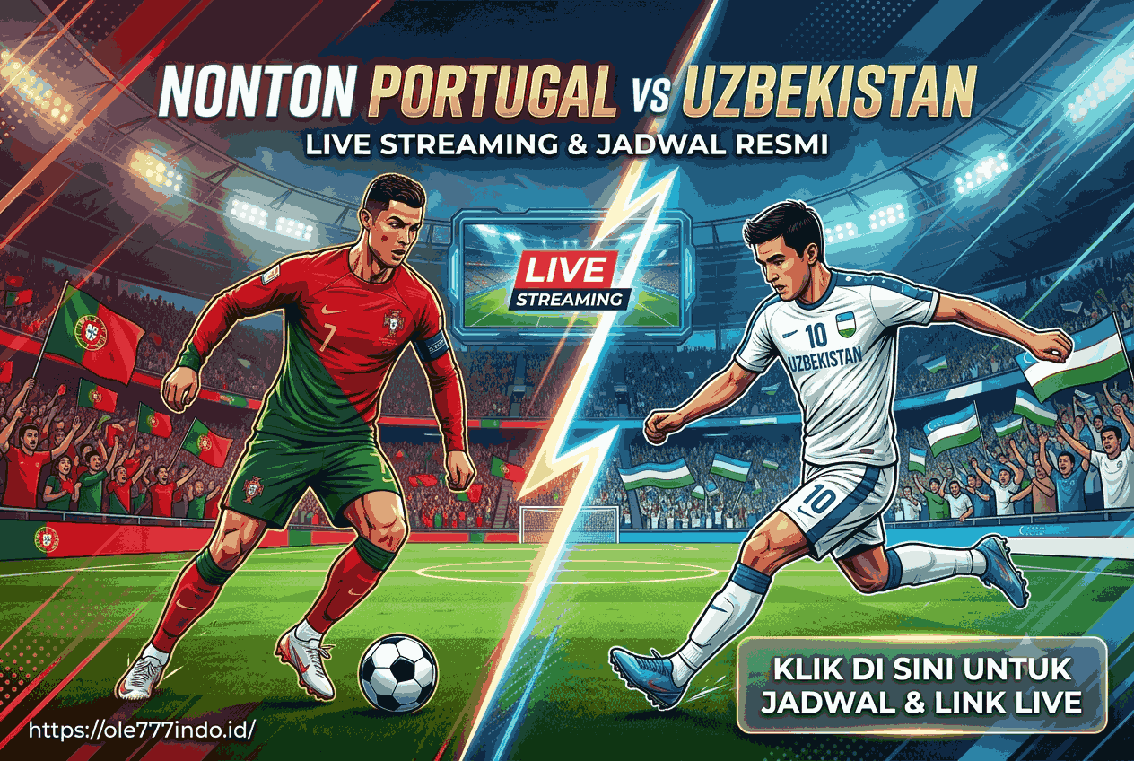 Nonton Portugal vs Uzbekistan: Live Streaming dan Jadwal Resmi