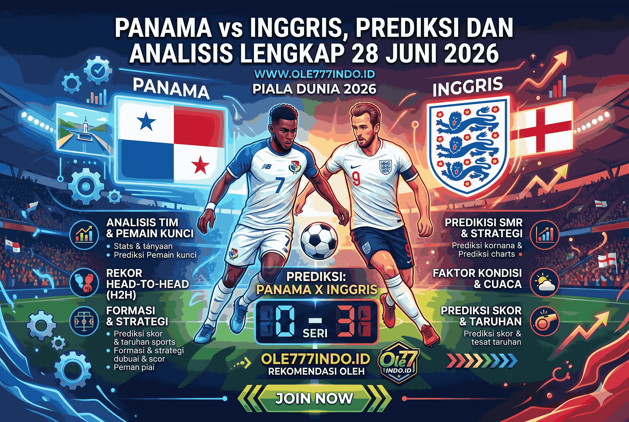 Panama vs Inggris, Prediksi dan Analisis Lengkap 28 Juni 2026
