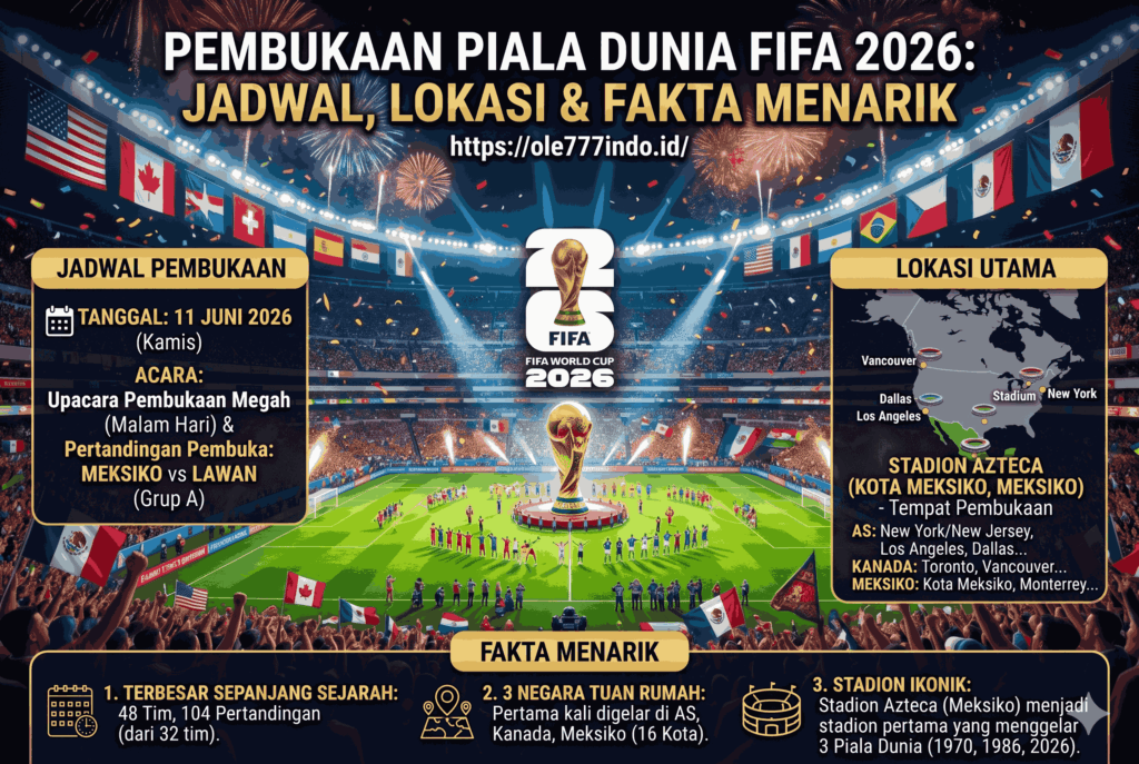 Pembukaan Piala Dunia 2026: Jadwal, Lokasi, dan Fakta Menarik