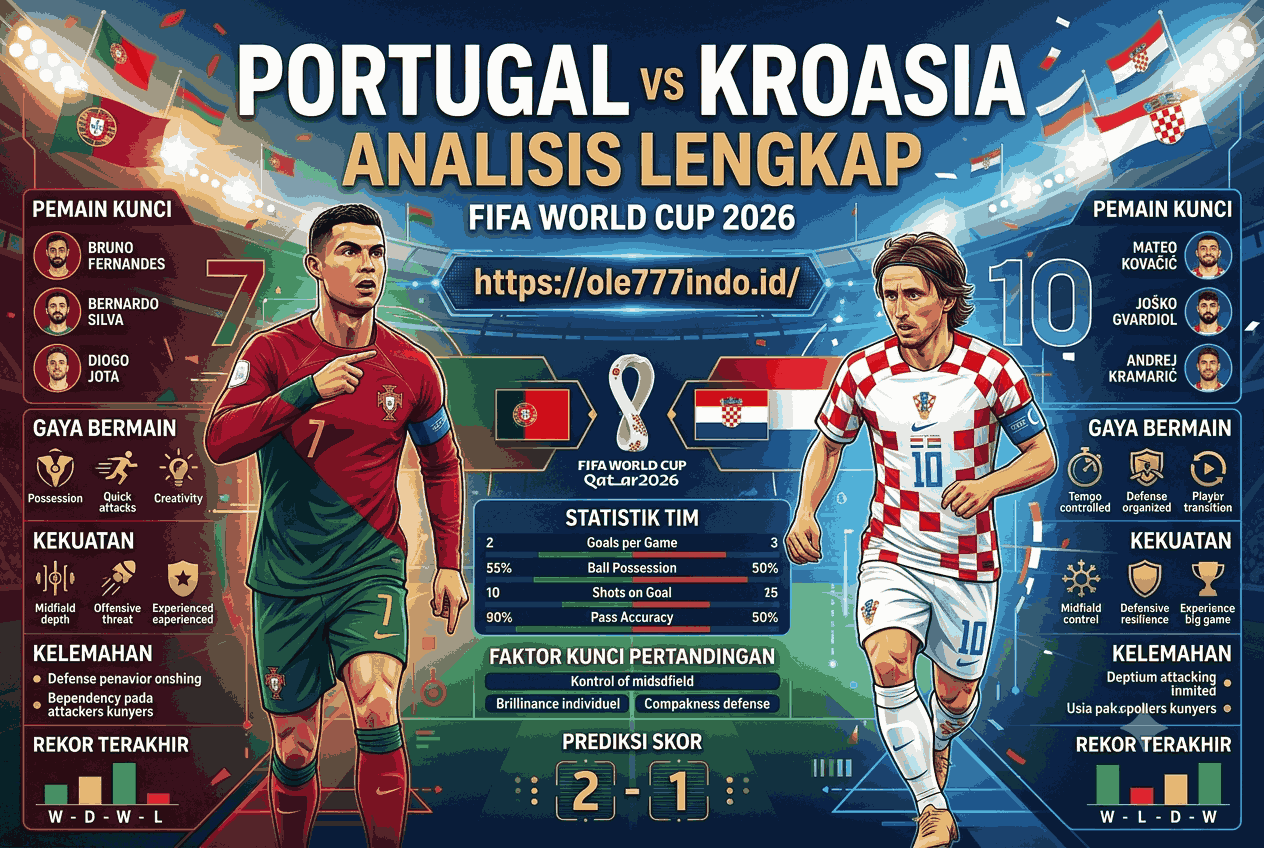 Portugal vs Kroasia FIFA World Cup 2026, Analisis Lengkap