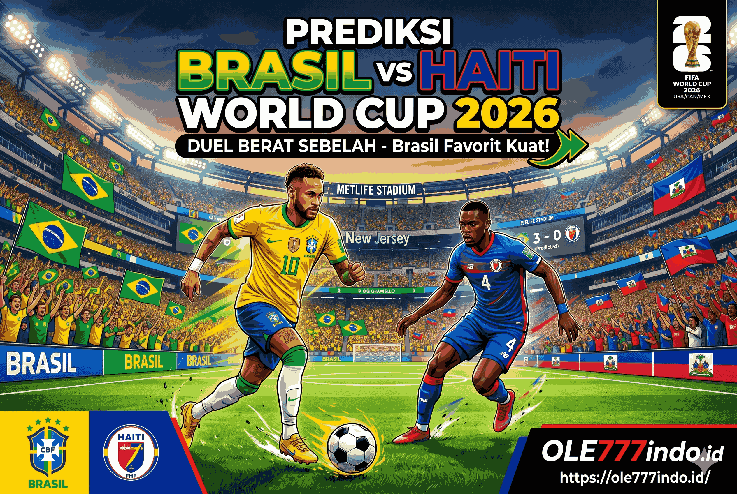 Prediksi Brasil vs Haiti World Cup 2026 Duel Berat Sebelah