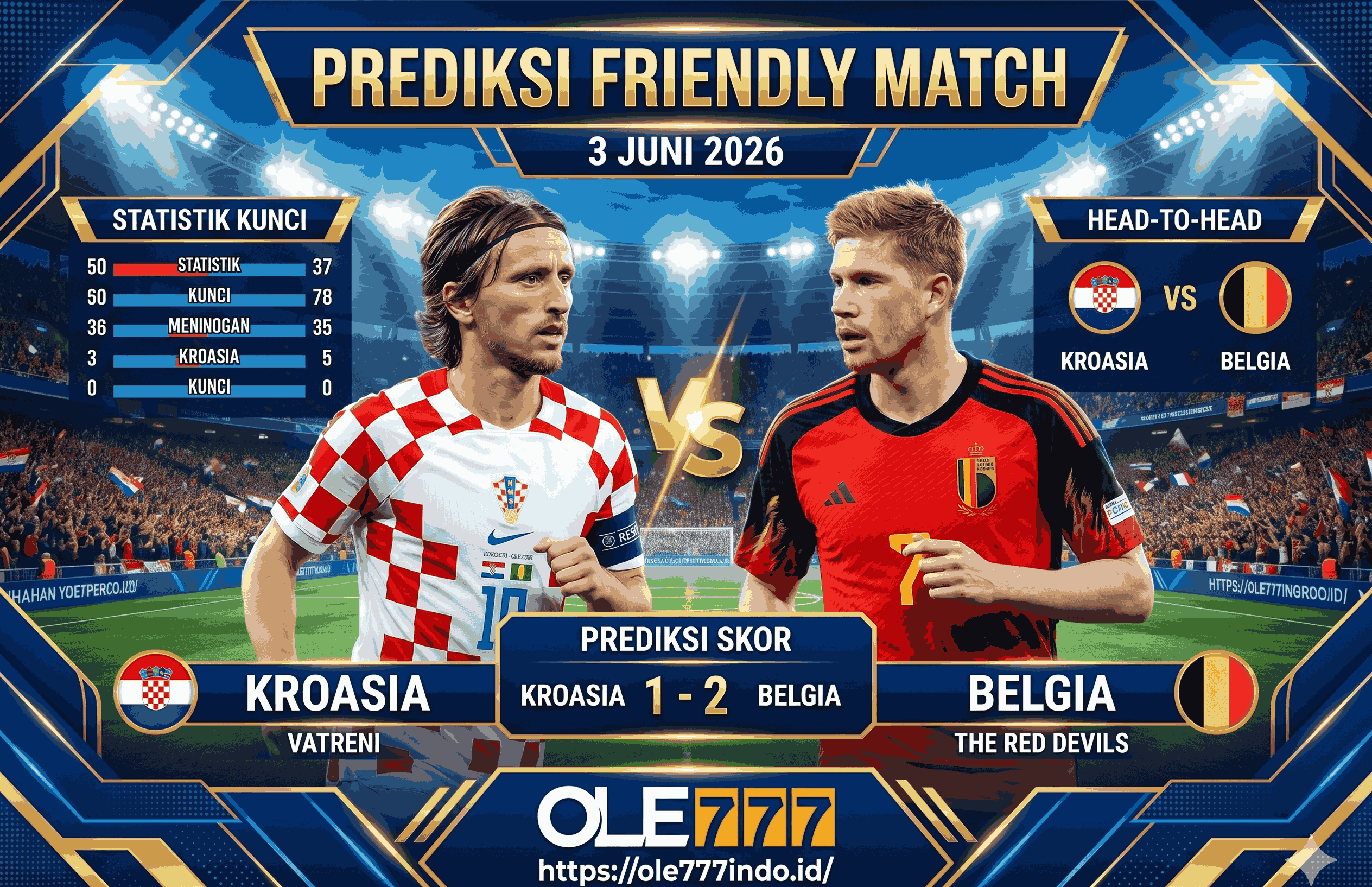 Prediksi Kroasia vs Belgia Friendly Match 3 Juni 2026