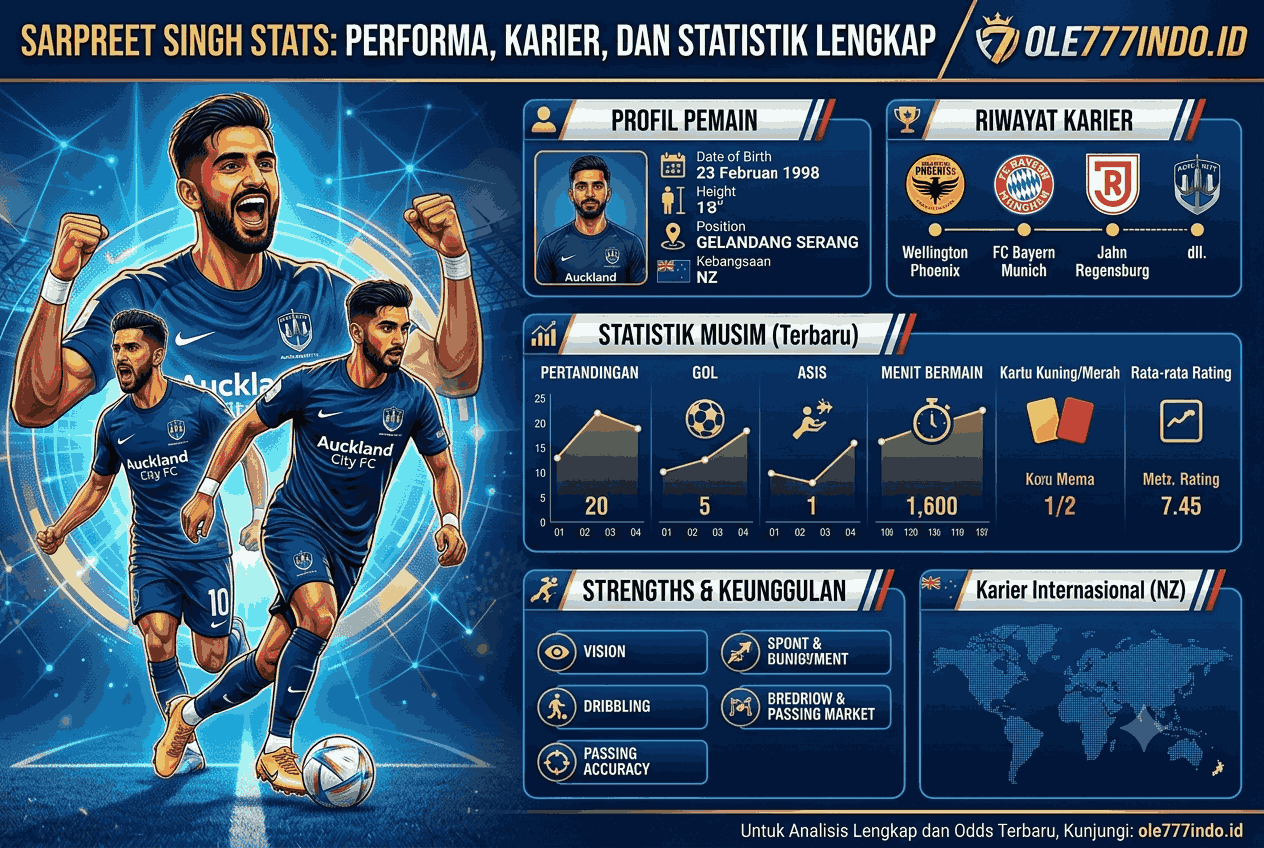 Sarpreet Singh Stats: Performa, Karier, dan Statistik Lengkap