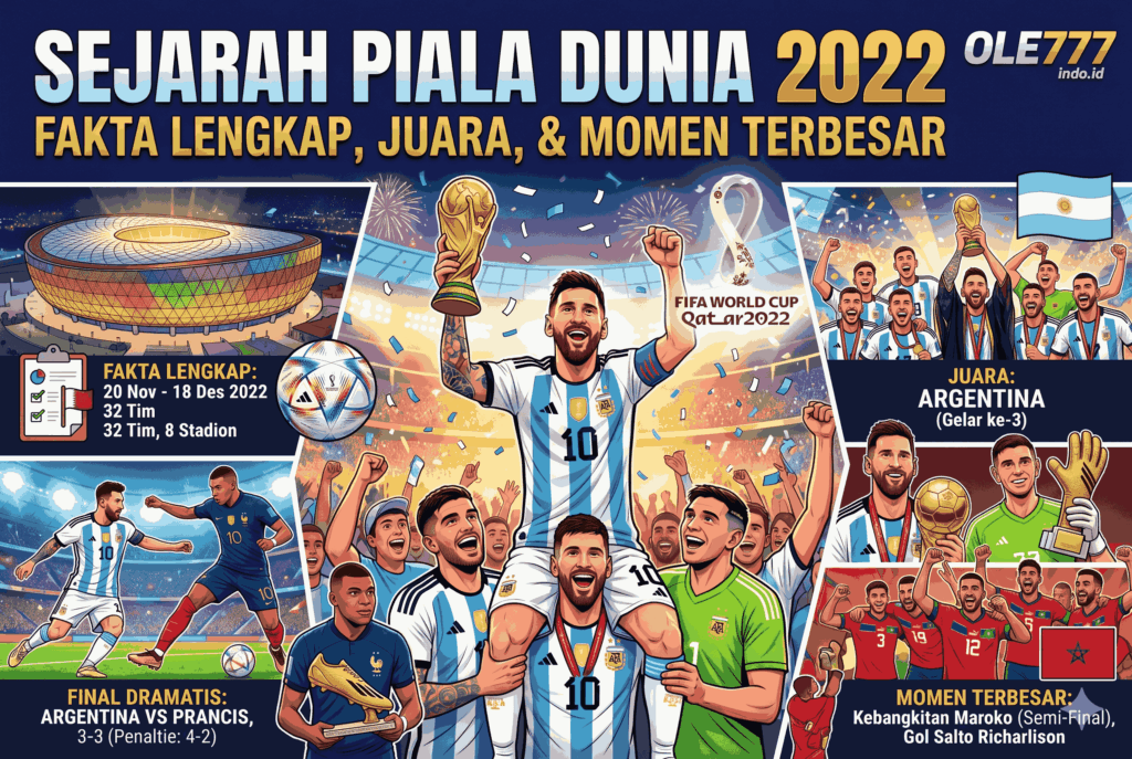 Sejarah Piala Dunia 2022: Fakta Lengkap, Juara, dan Momen Terbesar