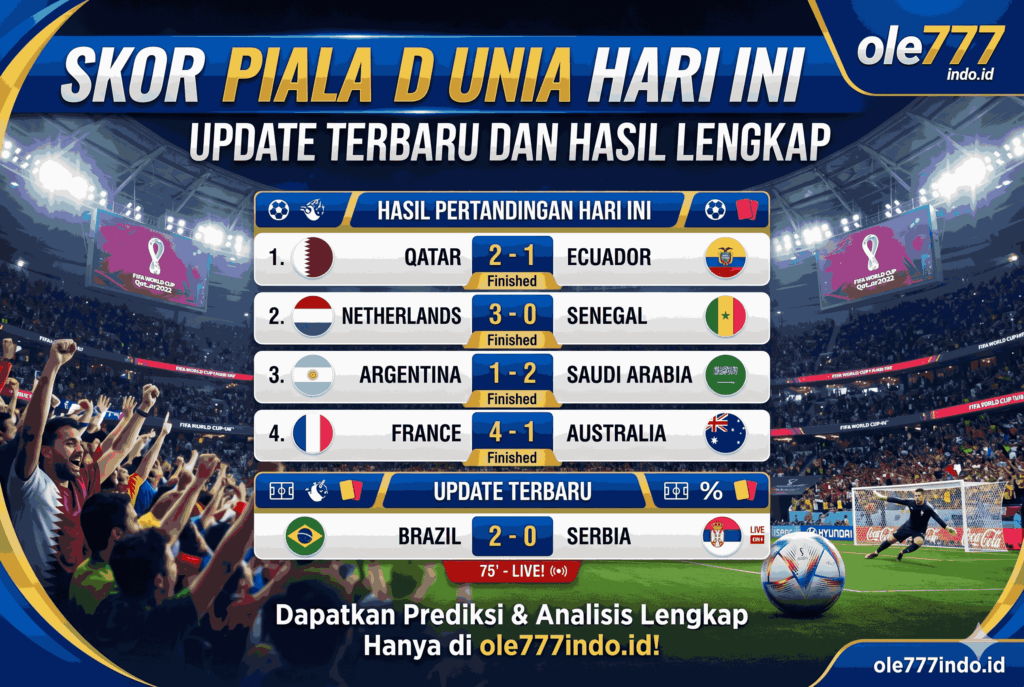 Skor Piala Dunia Hari Ini: Update Terbaru dan Hasil Lengkap