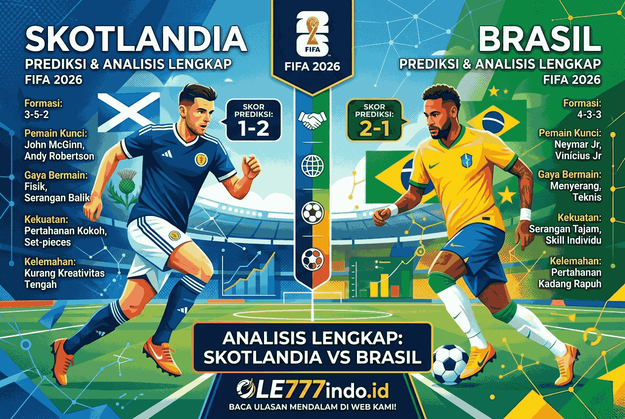 Skotlandia vs Brasil FIFA 2026, Prediksi dan Analisis Lengkap
