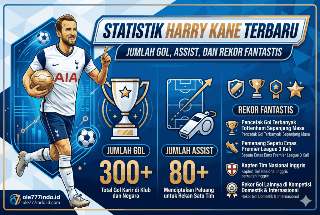 Statistik Harry Kane Terbaru: Jumlah Gol, Assist, dan Rekor Fantastis