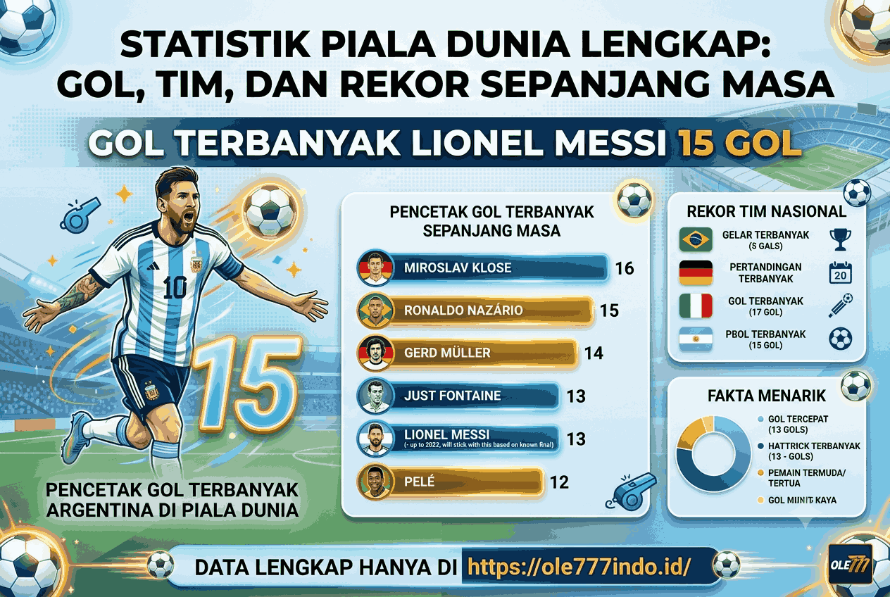 Statistik Piala Dunia Lengkap: Gol, Tim, dan Rekor Sepanjang Masa