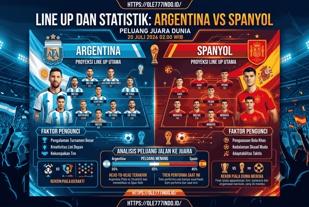 Argentina vs Spanyol: Prediksi Skor dan Peluang Juara Dunia 2026
