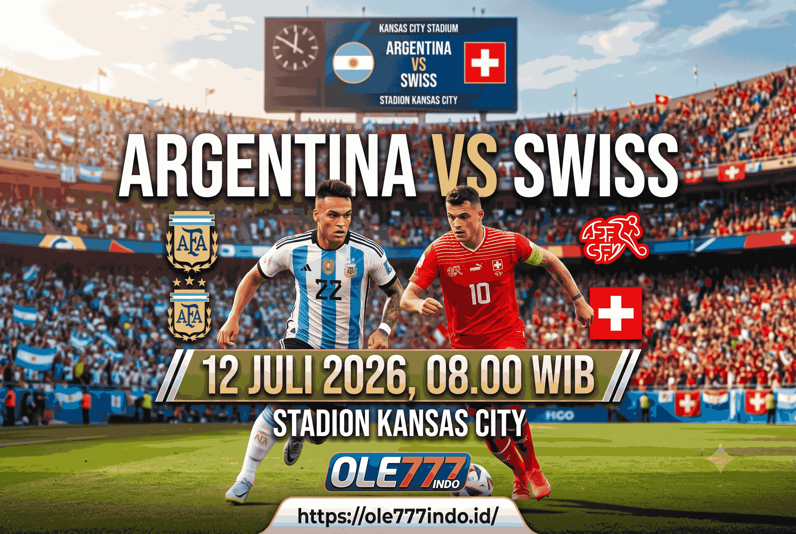 Argentina vs Swiss 2026: Prediksi Skor, Statistik dan Line Up Terbaru