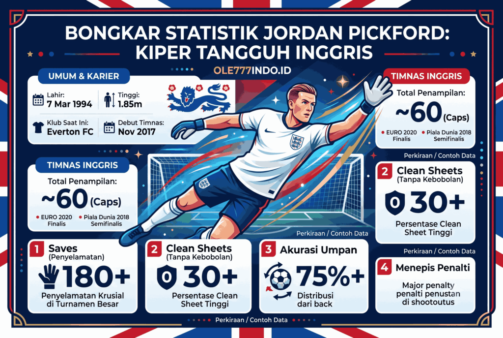 Bongkar Statistik Jordan Pickford, Kiper Tangguh Inggris