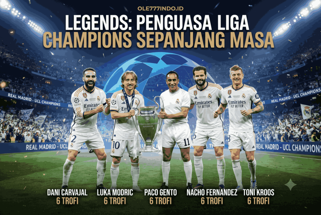 Daftar Pemain Pemenang Liga Champions Terbanyak Sepanjang Masa