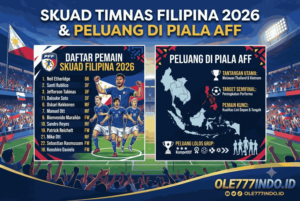 Daftar Pemain Skuad Timnas Filipina 2026 dan Peluang di AFF