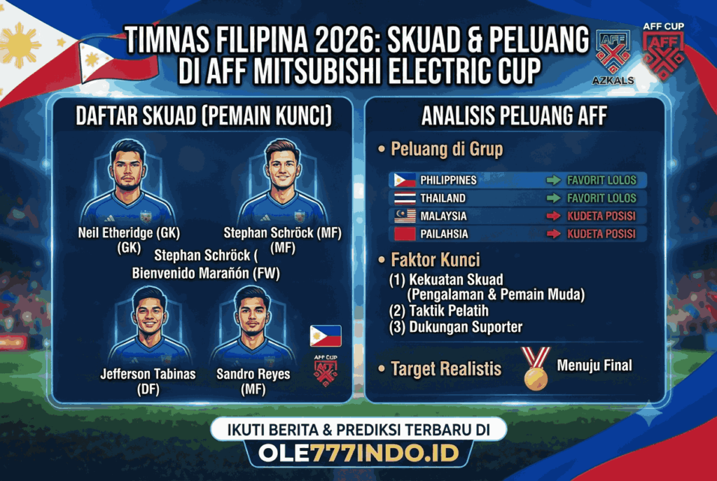 Daftar Pemain Skuad Timnas Filipina 2026 dan Peluang di AFF