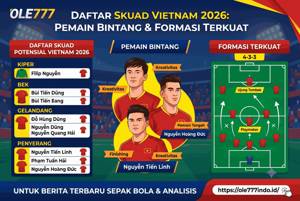 Daftar Skuad Vietnam 2026, Pemain Bintang dan Formasi Terkuat