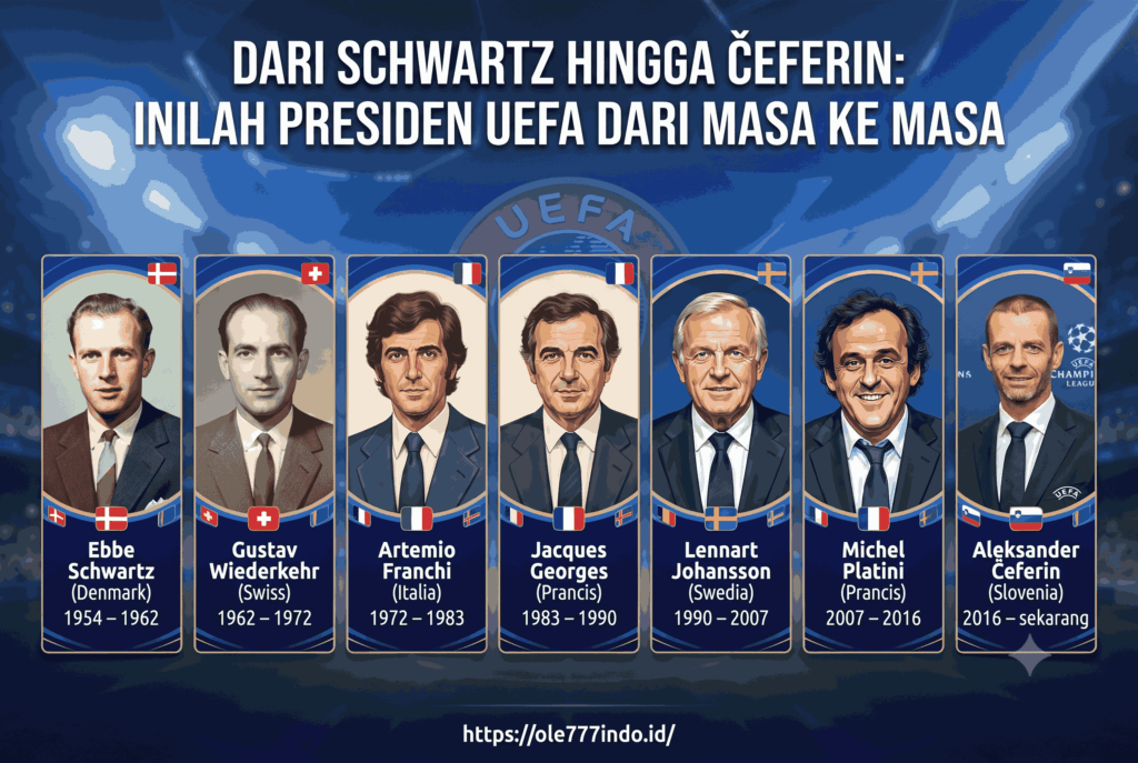 Dari Schwartz hingga Čeferin, Inilah Presiden UEFA dari Masa ke Masa