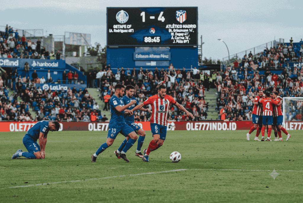 Getafe Tumbang 1-4, Atlético Madrid Dominasi Jalannya Laga