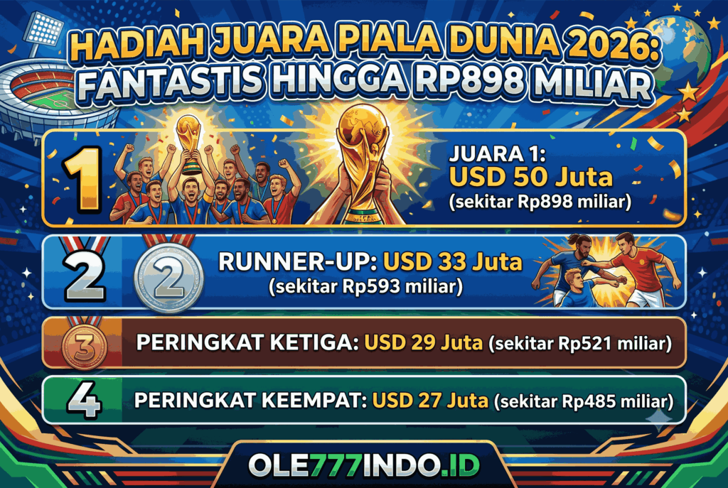 Hadiah Juara Piala Dunia 2026: Fantastis hingga Rp898 Miliar