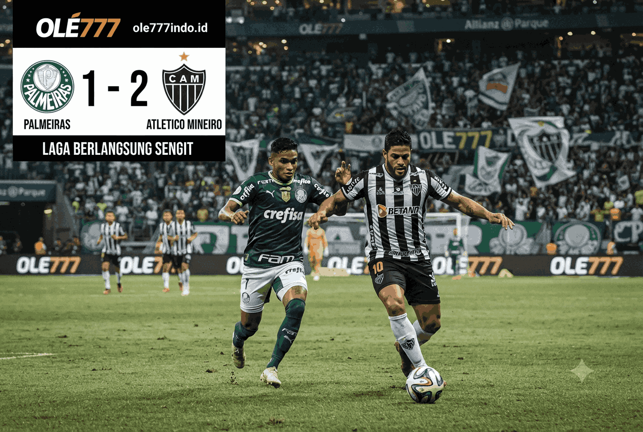 Hasil Palmeiras vs Atletico Mineiro 1-2, Laga Berlangsung Sengit