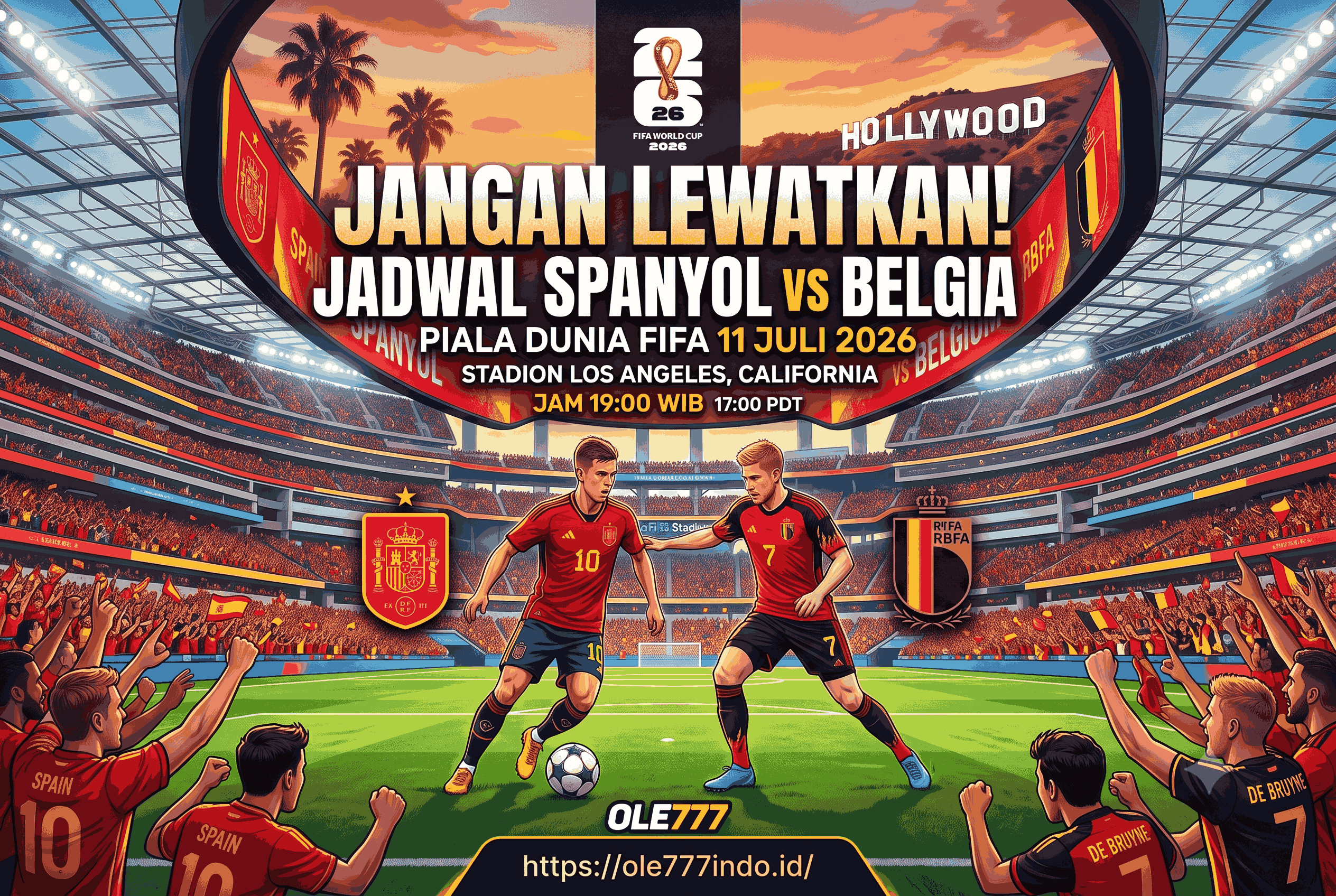 Jangan Lewatkan! Jadwal Spanyol vs Belgia Piala Dunia FIFA 2026