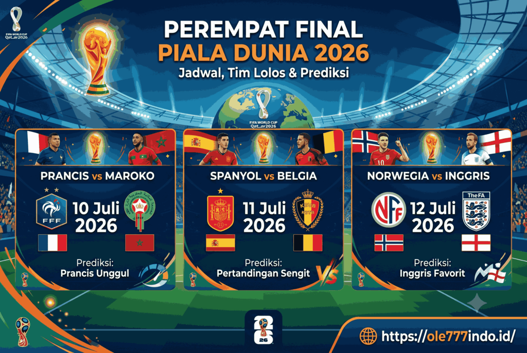 Perempat Final Piala Dunia 2026: Jadwal, Tim Lolos & Prediksi