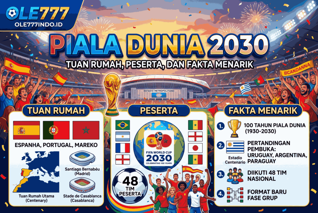 Piala Dunia 2030: Tuan Rumah, Peserta, dan Fakta Menarik