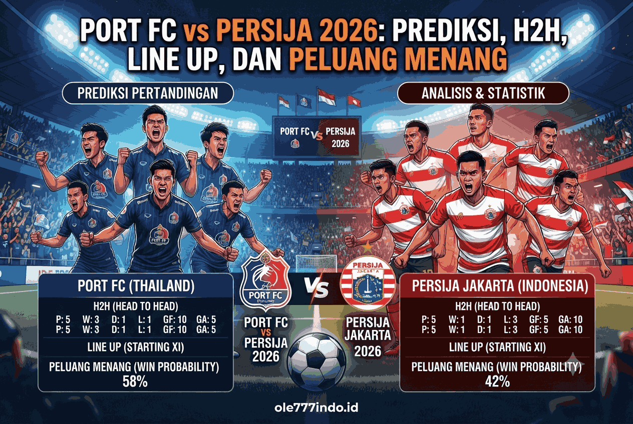Port FC vs Persija 2026: Prediksi, H2H, Line Up, dan Peluang Menang