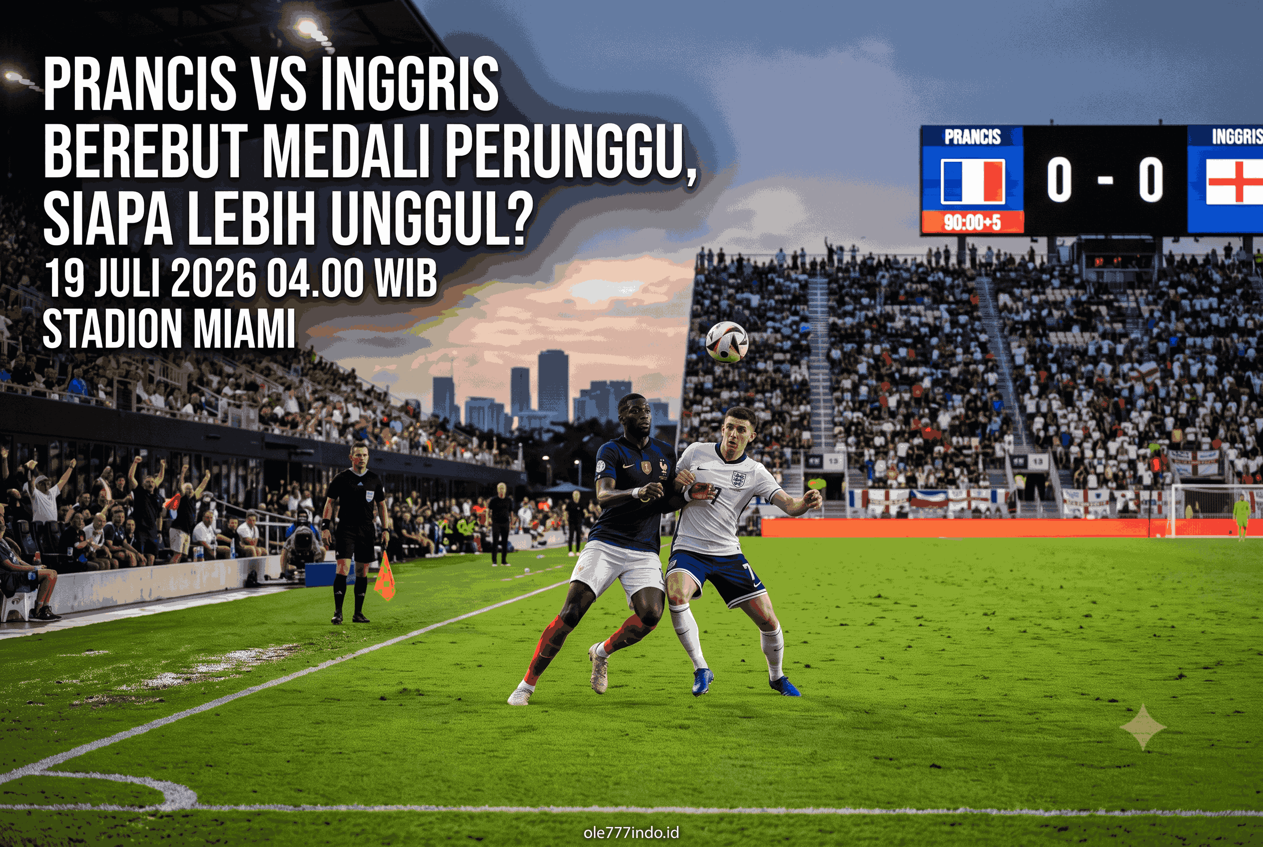 Prancis vs Inggris Berebut Medali Perunggu, Siapa Lebih Unggul?