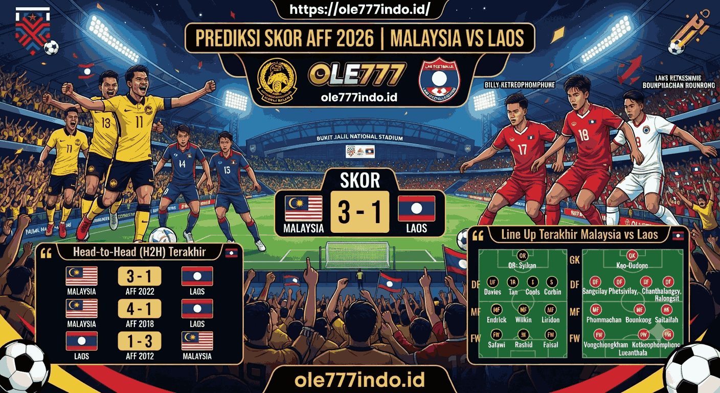Prediksi Skor Malaysia vs Laos AFF 2026, H2H dan Line Up Terbaru