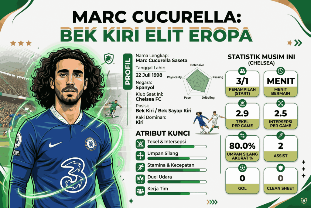 Profil dan Statistik Marc Cucurella, Pilar Tangguh di Sisi Kiri
