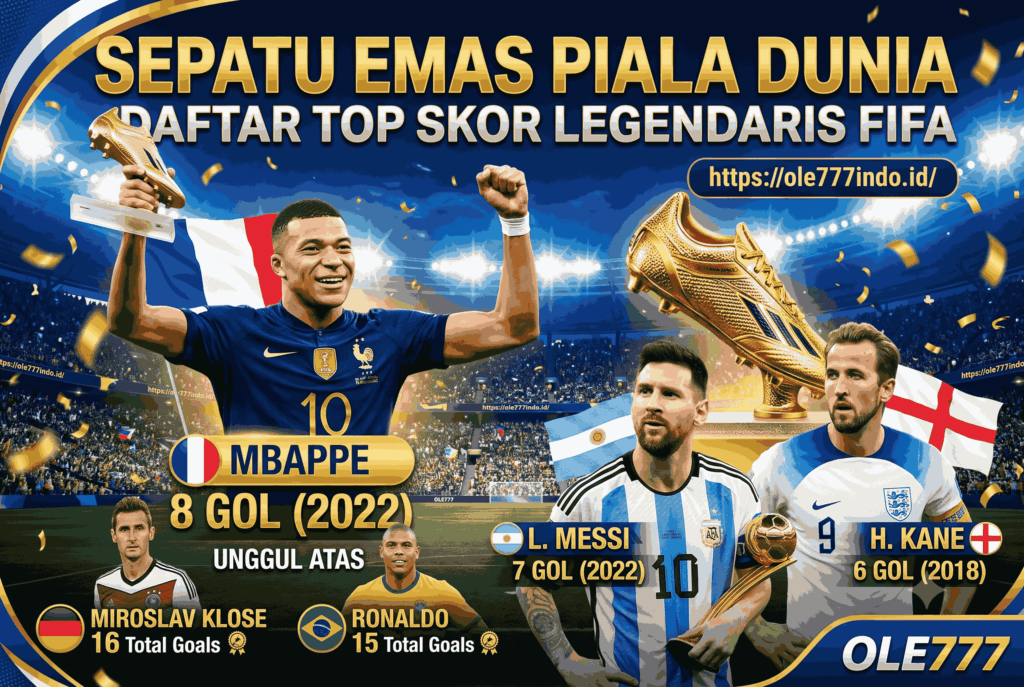 Sepatu Emas Piala Dunia: Daftar Top Skor Legendaris FIFA