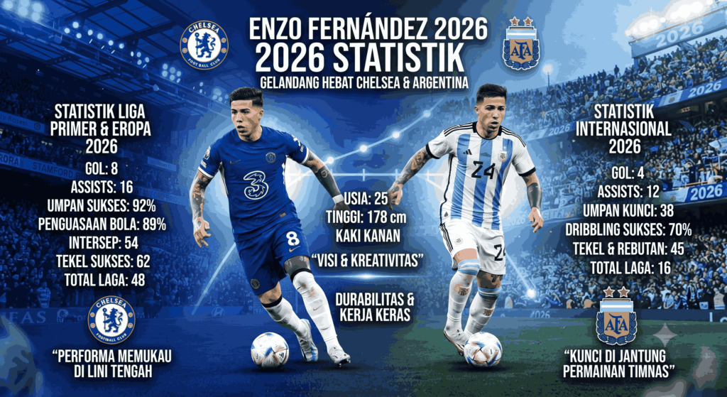 Statistik Enzo Fernández 2026: Gelandang Hebat Chelsea & Argentina