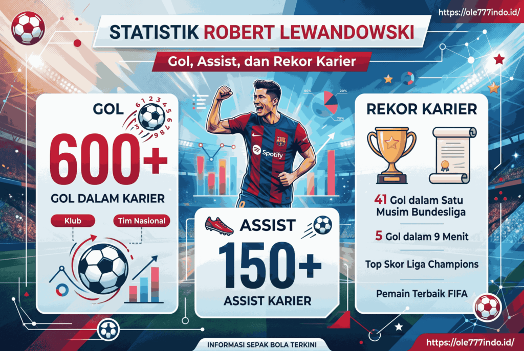 Statistik Robert Lewandowski: Gol, Assist, dan Rekor Karier